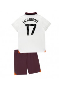 Fotbalové Dres Manchester City Kevin De Bruyne #17 Dětské Venkovní Oblečení 2023-24 Krátký Rukáv (+ trenýrky)